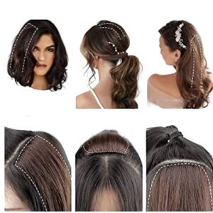 2 Piece Hair Volume Pump Insert Clip Dark Brown 8 Inch NEW